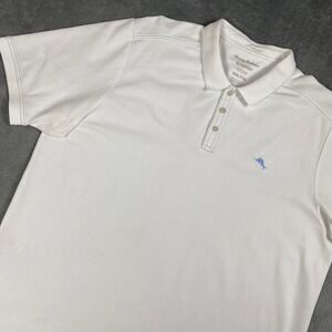 Tommy Bahama Mens XXXL Polo Shirt White IslandZone Supima Cotton Marlin Logo